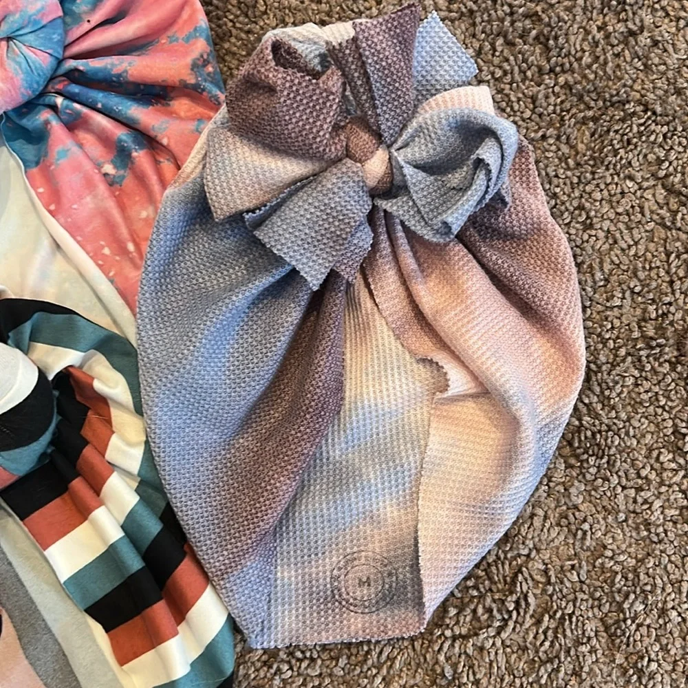 Bunny knots toddler turbans size medium ages 1-4 bundle of 5!